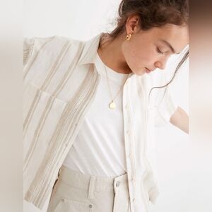 Madewell linen-blend safari shirt - XS